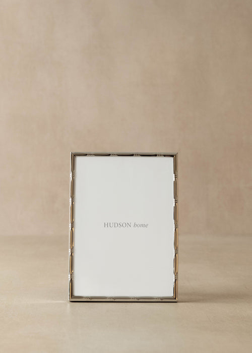 Silver Bamboo Effect Photo Frame