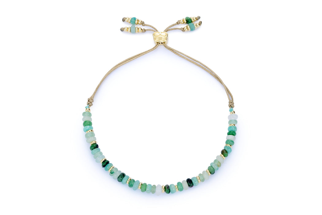 Frankie Amazonite Mix Gold Adjustable Bracelet