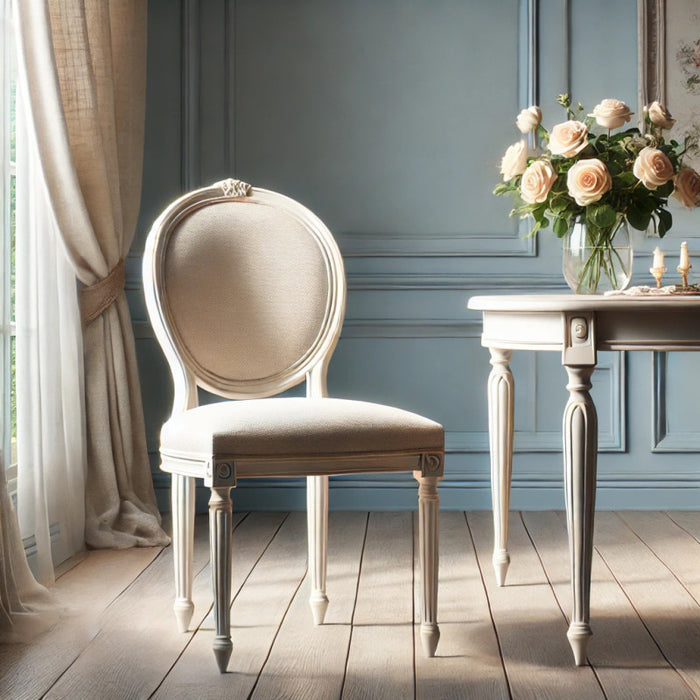 Chic French Oval Back Dining Chair