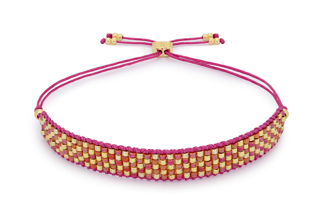 Fritta Gold & Pink Friendship Bracelet