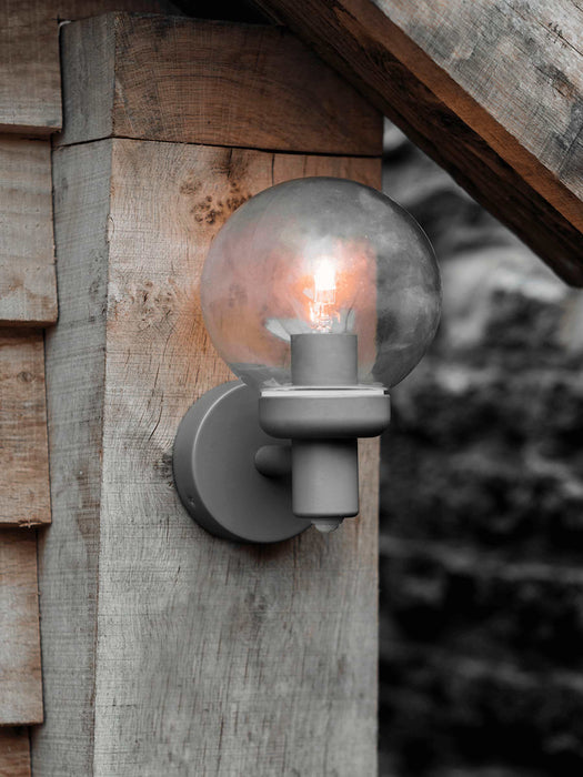 Grey Round Wall Light