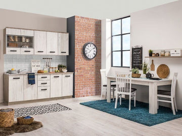 Amos Mann White Oak Effect Kitchen Units