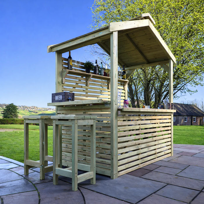 Wooden Garden Bar Premium FSC® Timber Outdoor Serving Station