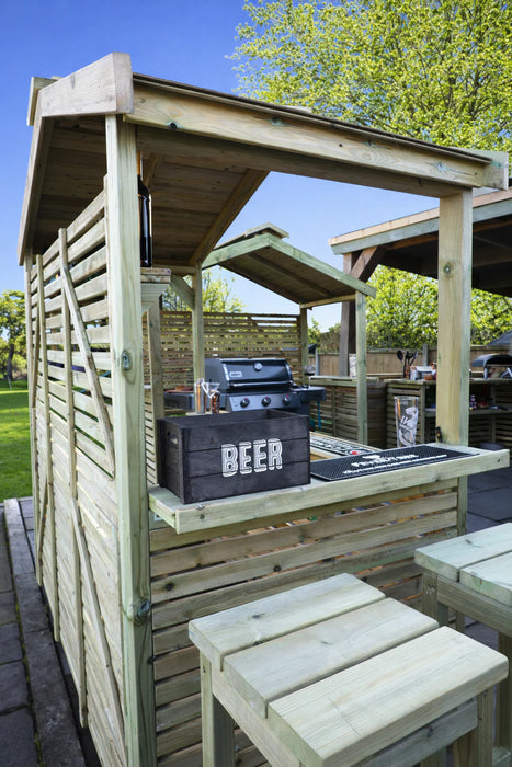 Wooden Garden Bar Premium FSC® Timber Outdoor Serving Station