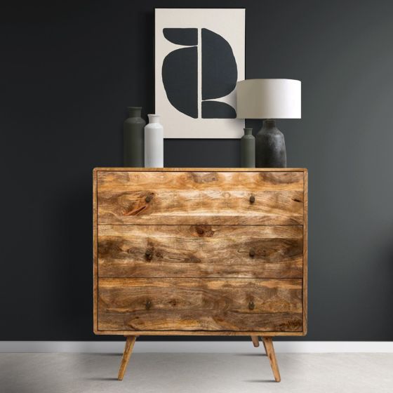 Acre & Artisan Geo Light Mango Chest Of Drawerss 1 (85cm)