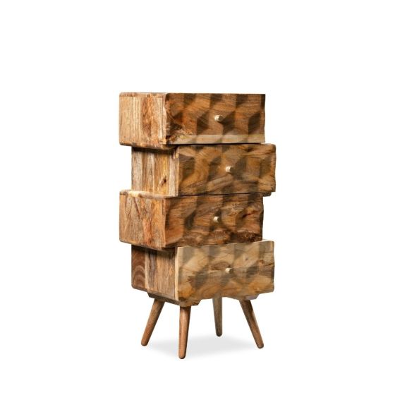 Acre & Artisan Geo Light Mango Chest Of Drawers Large (45cm)