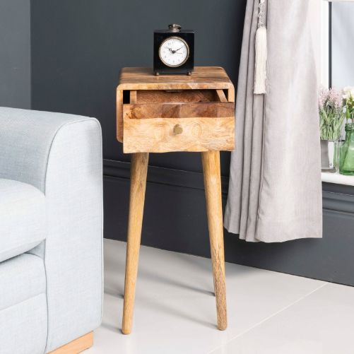 Acre & Artisan Geo Light Mango Lamp Table