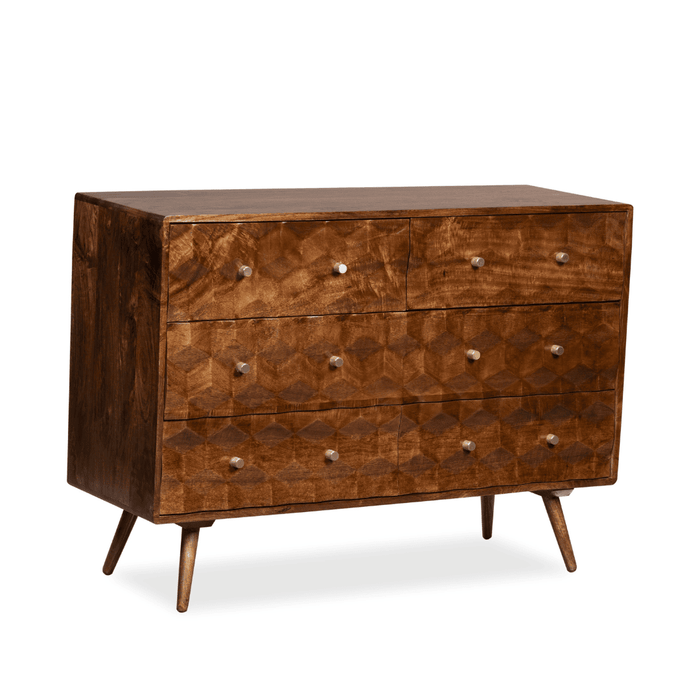 Geo Mango 120cm Chest of Drawers - In Stock