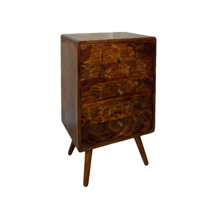 Geo Mango 45cm 3 Drawer Chest - In Stock
