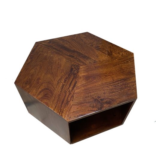 Acre & Artisan Geo Mango Hexagon Coffee Table 1