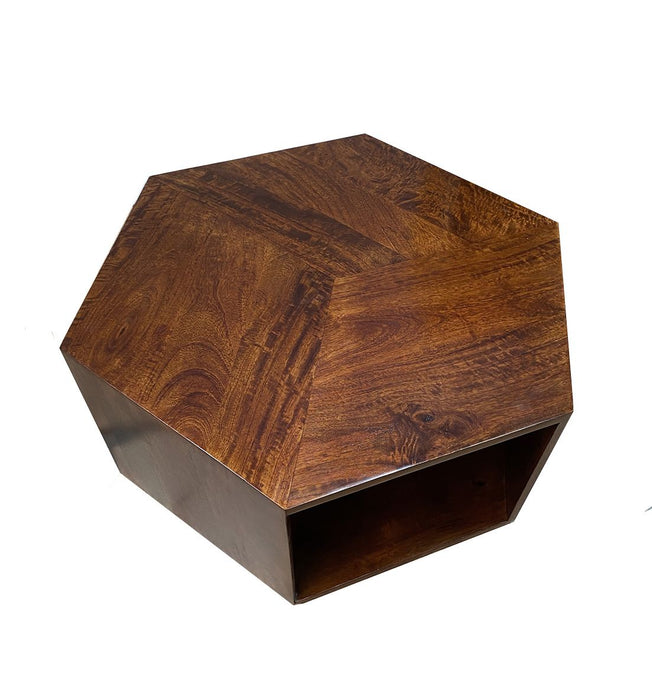 Geo Mango Hexagon Coffee Table - In Stock