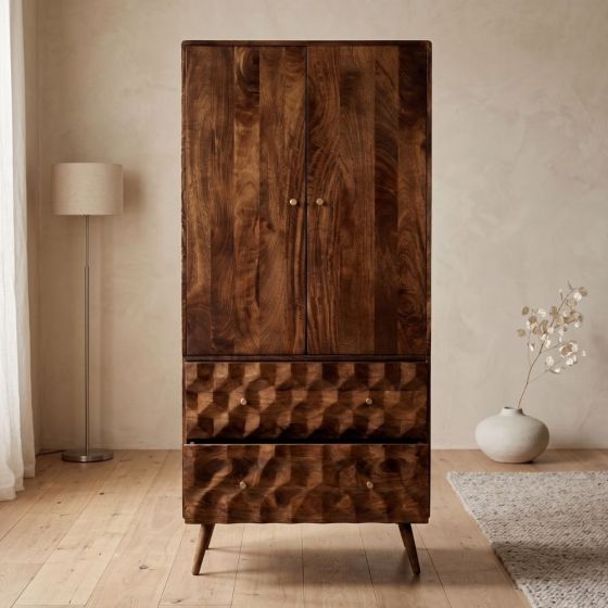 Acre & Artisan Geo Mango 85Cm Wardrobe