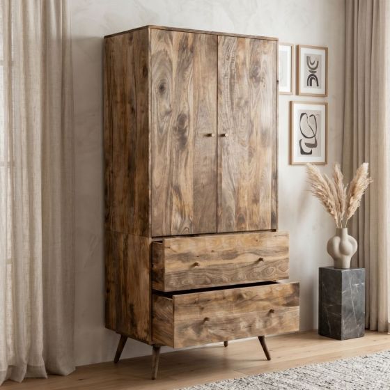 Acre & Artisan Geo Light Mango 85Cm Wardrobe