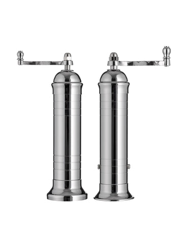 Chrome Salt & Pepper Mill Set Gift Boxed