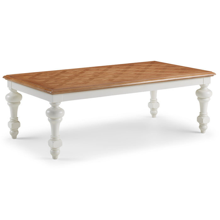 Gloucester French Contemporary Coffee Table With Parquet Top