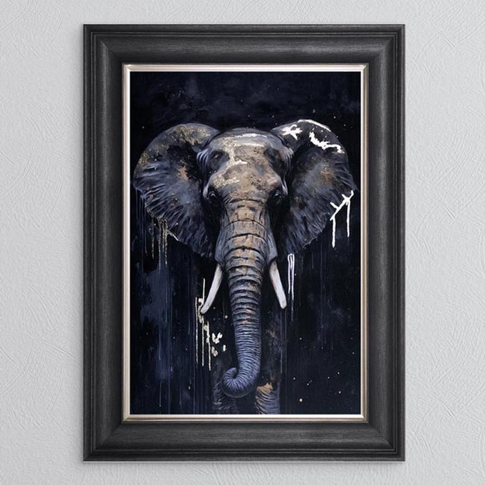 Golden Elephant Framed Art - last one remaining