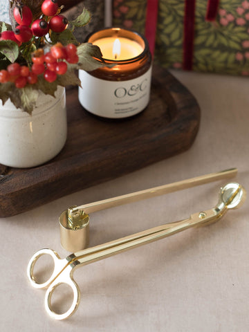Gold Wick Trimmer and Snuffer Set