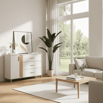 Amos Mann Cashmere And Artisan Oak Effect Chest Of Drawers