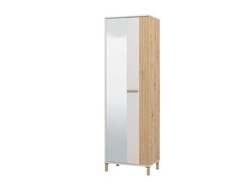 Amos Mann Cashmere And Artisan Oak Effect Slim Narrow Wardrobe