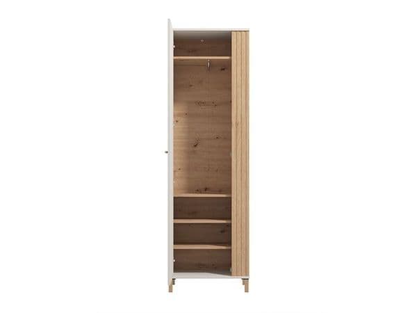 Cashmere & Artisan Oak Effect Slim Narrow Wardrobe