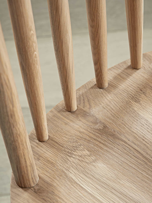 Two Bergen Oak Dining Chairs