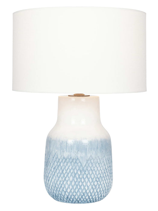 Textured Blue Dipped Table Lamp