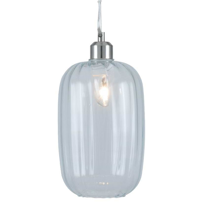 Fluted Glass Pendant - Clear
