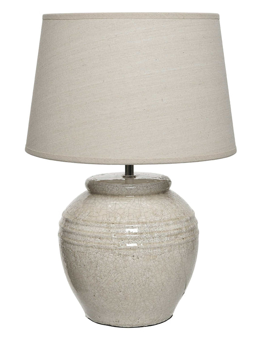 Crackle Glaze Barrel Lamp