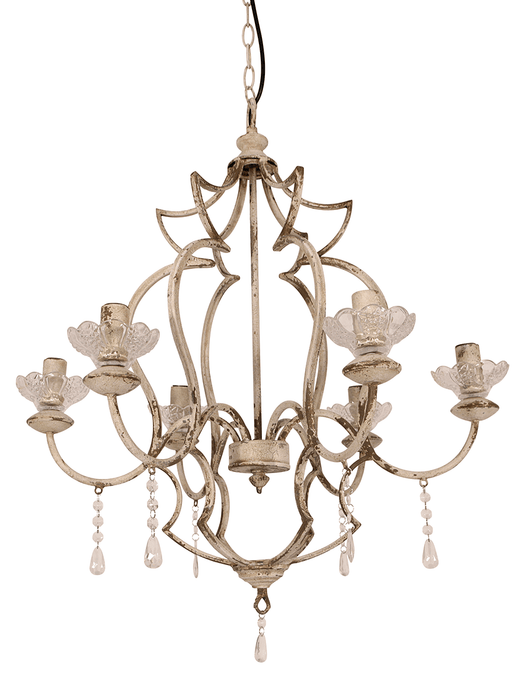 Freja Antique White Chandelier