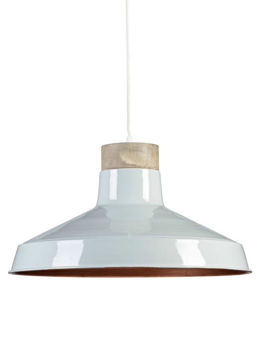 Soft Grey & Copper Industrial Pendant