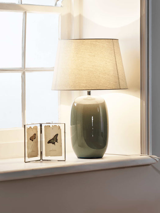 Green Crackle Glaze Table Lamp