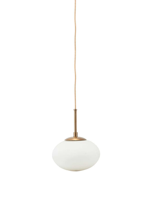 Medium Oval Pendant Light - White