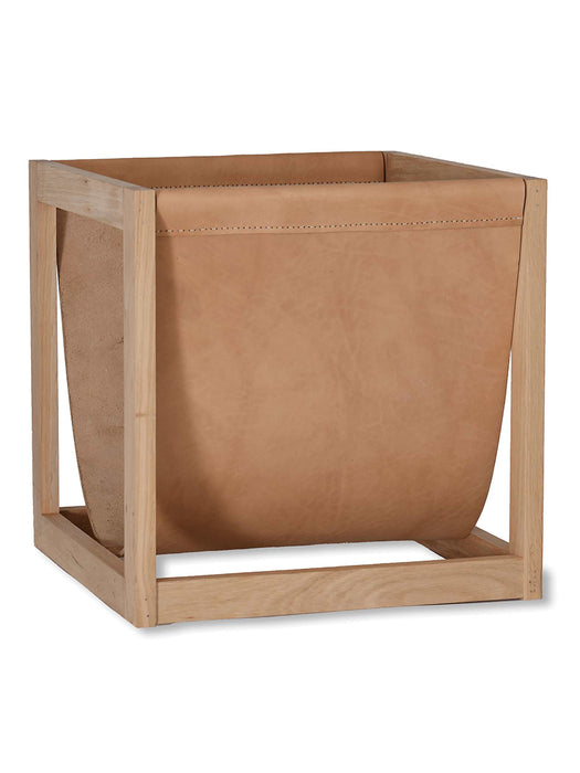 Oak & Leather Log Holder