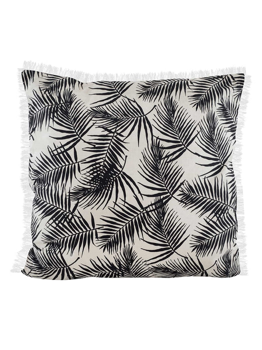 Palm Print Cushion - Black