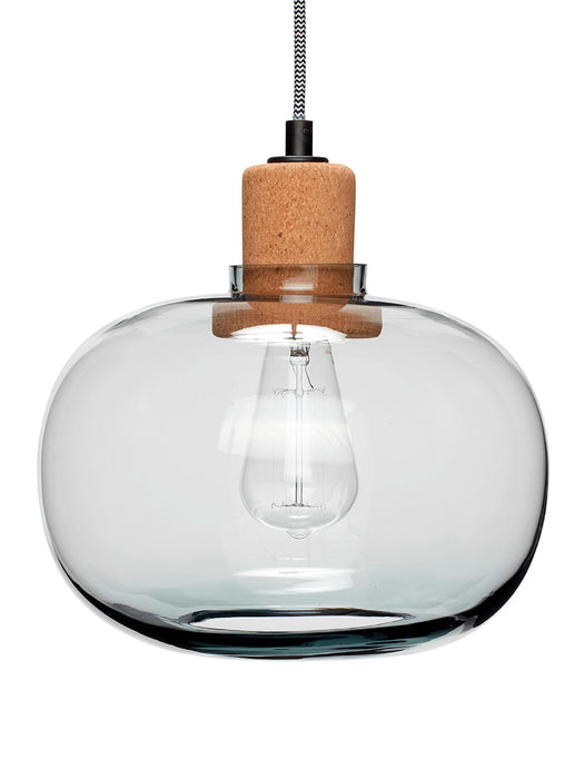 Grey Glass Round Pendant