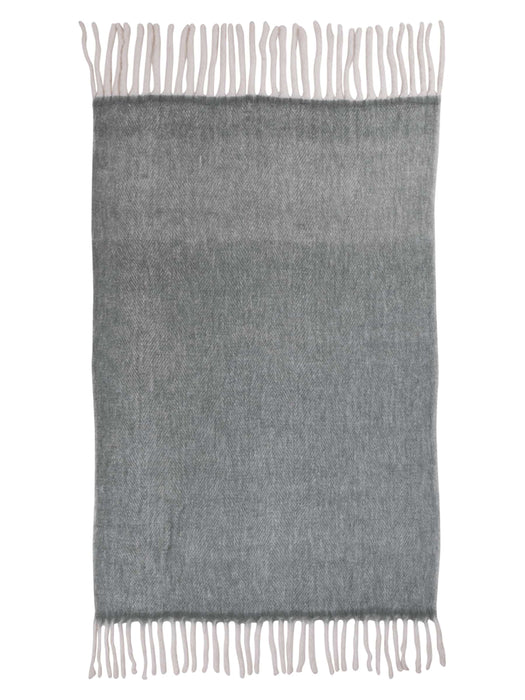 Soft Fringed Throw - Grey