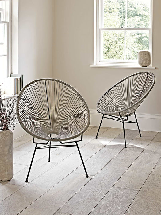 Indoor Outdoor Grey String Chair