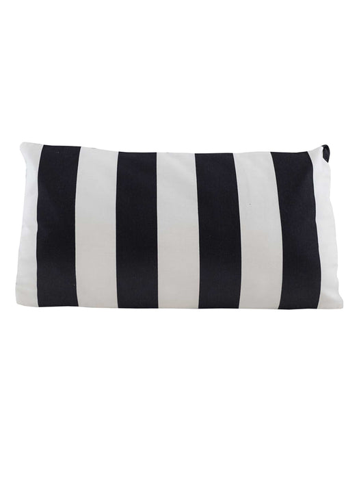 Rectangular Stripe Cushion - Black