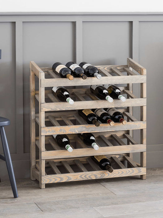 Rustic Wooden Wine Rack