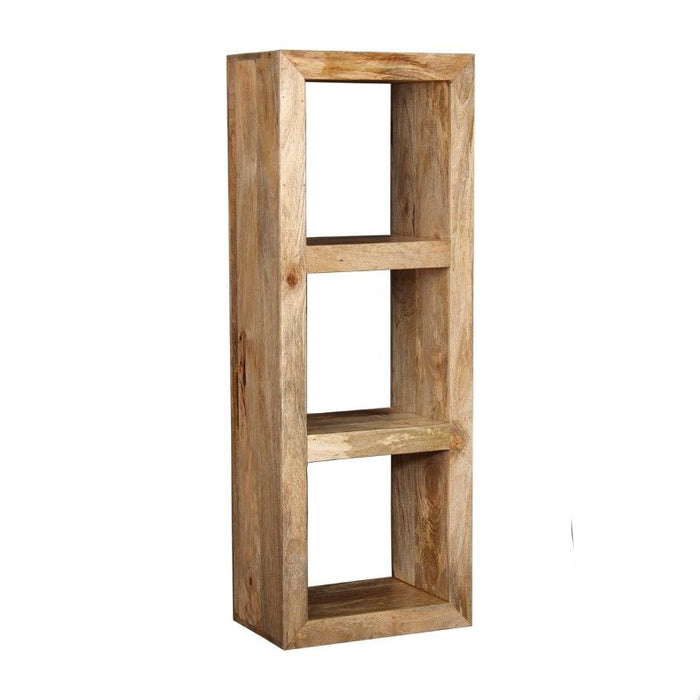 Light Mango Wood 50cm Triple Bookshelf - In Stock