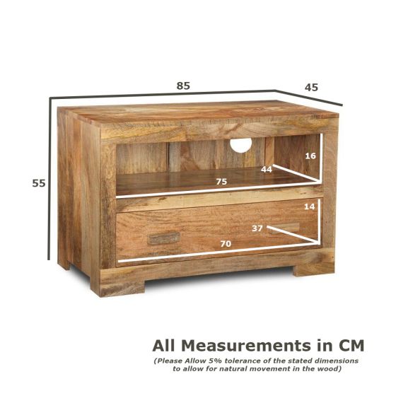 Acre & Artisan Mango Wood Tv Unit 1 (85cm)