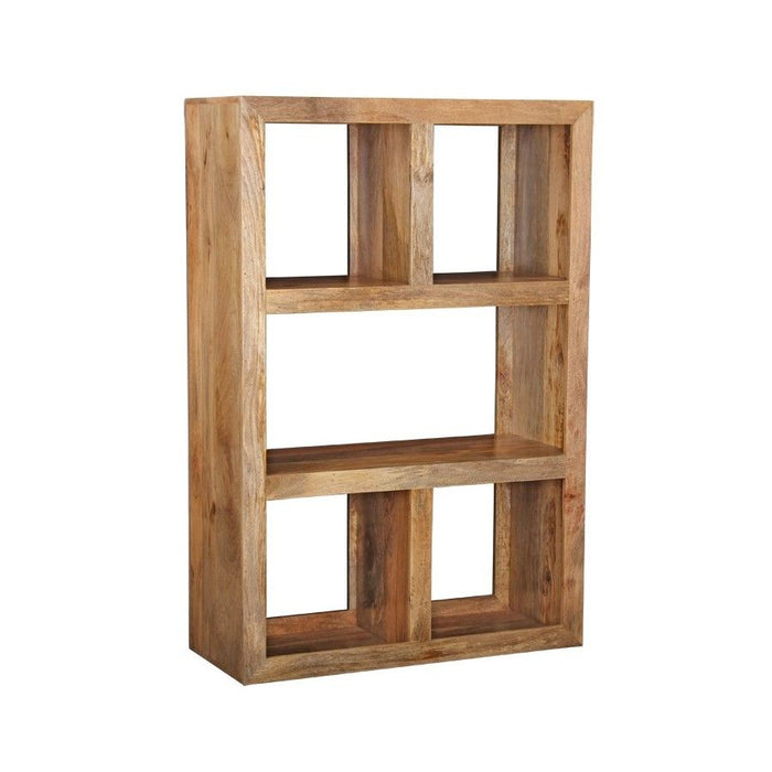 Light Mango Wood 98cm Open Bookcase - In Stock