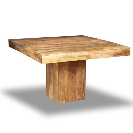 Acre & Artisan Light Mango Wood 120Cm Cube Dining Table