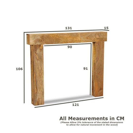 Acre & Artisan Mango Wood Fire Surround 1 (131cm)