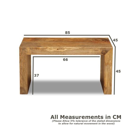 Acre & Artisan Light Mango Small Open Coffee Table (85cm)