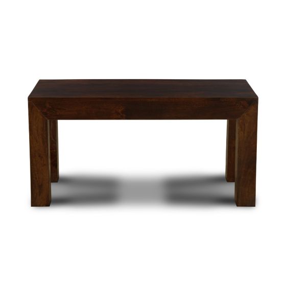 Acre & Artisan Mango Wood 90Cm Cube Dining Table 2 Small Benches