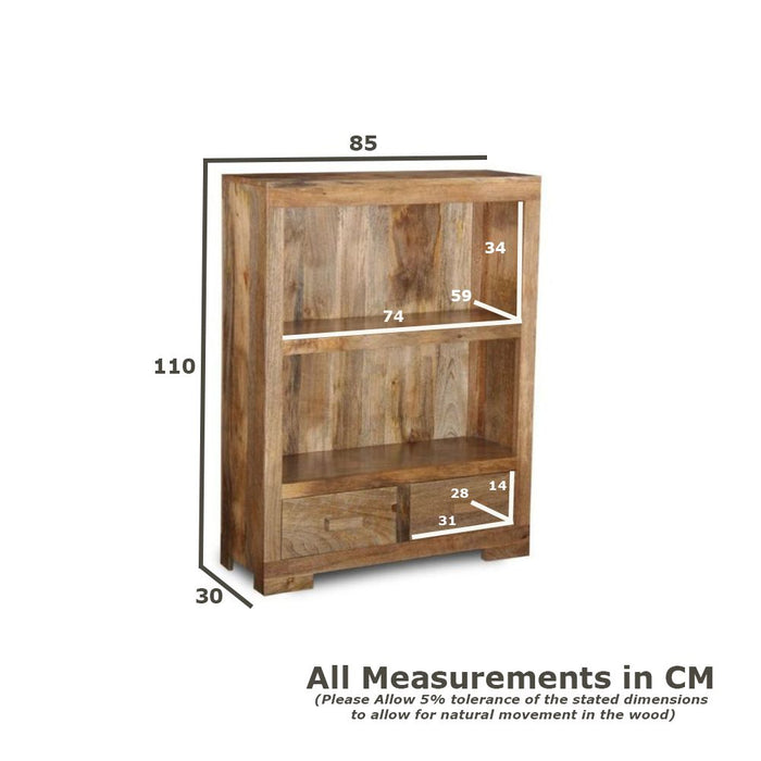 Light Mango Wood 85cm Bookcase - Due 14th October