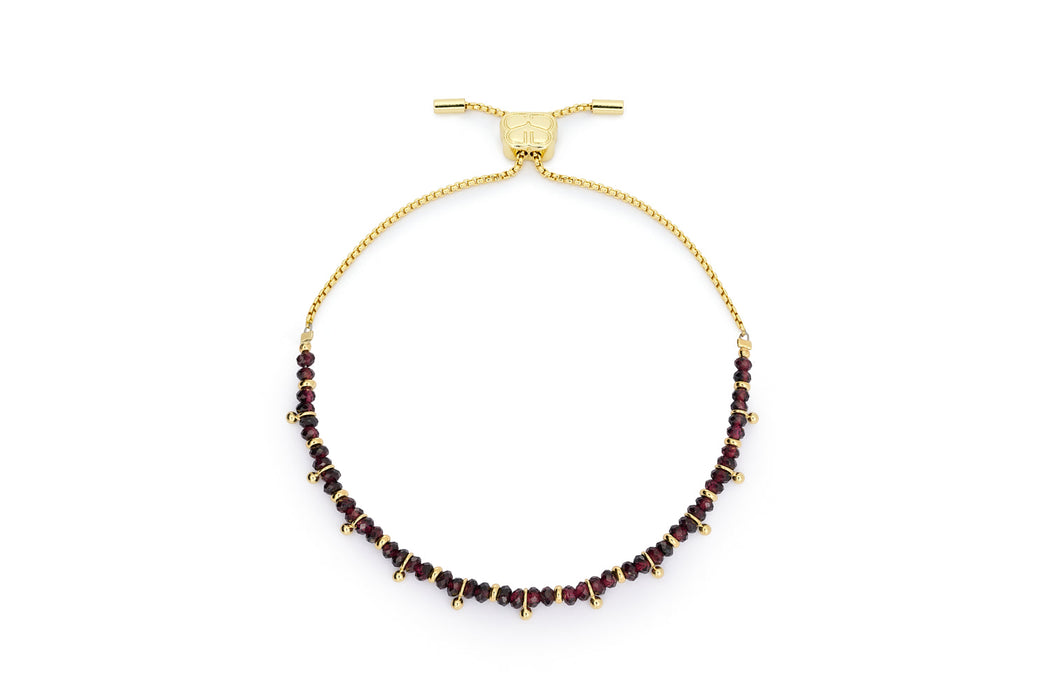 Harmony Garnet Gold Gemstone Bracelet
