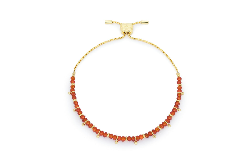 Harmony Gold & Red Agate Gemstone Bracelet