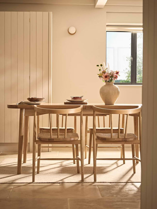 Weathered Oak Extendable Rectangle Dining Table - 6 to 8 Seater